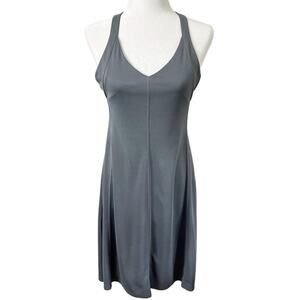 Kuhl Womens Java Athletic Dress M Gray Sleeveless Criss Cross Racerback Stretch